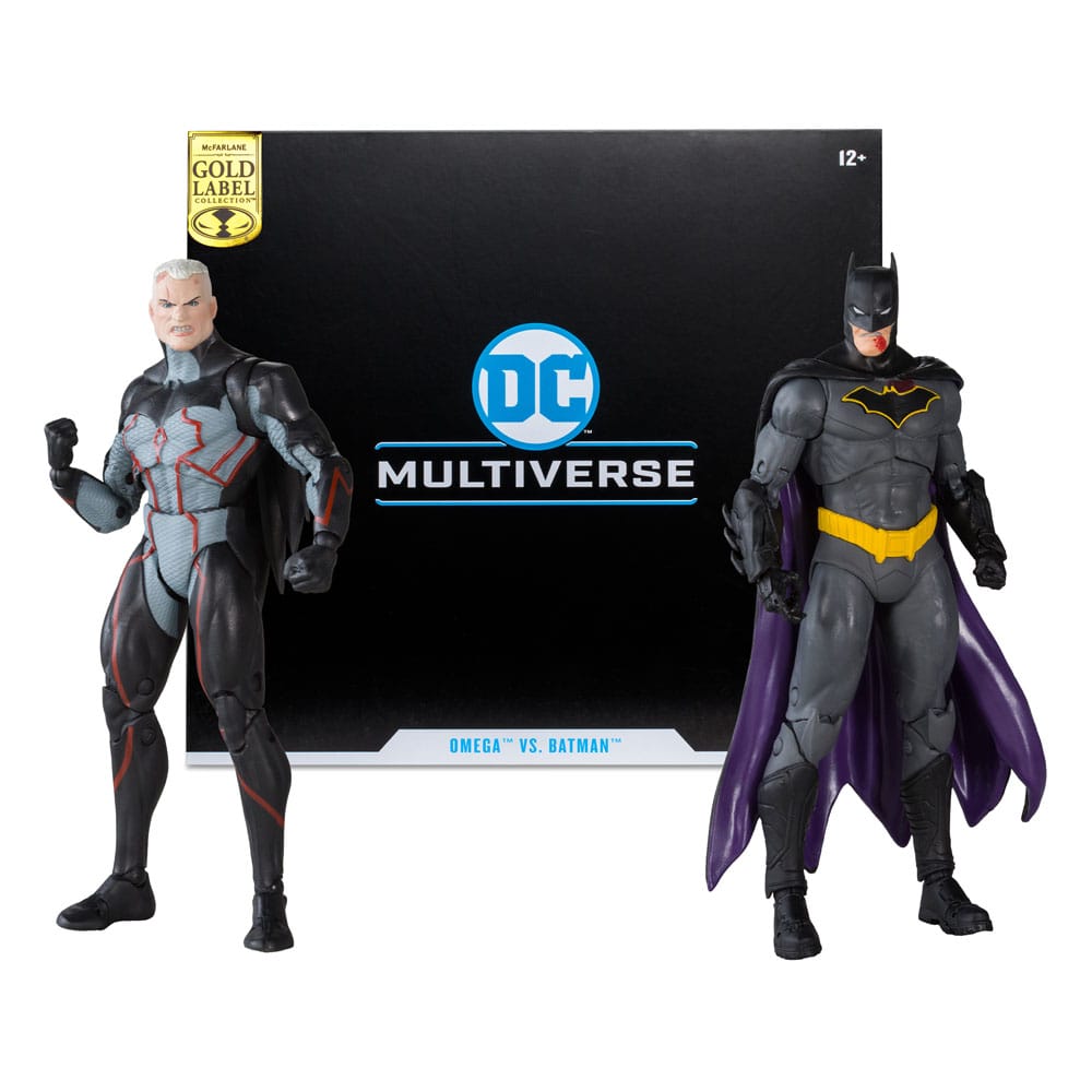 DC Collector figurines Pack de 2 Omega (Unmasked) & Batman (Bloody)(Gold Label) 18 cm