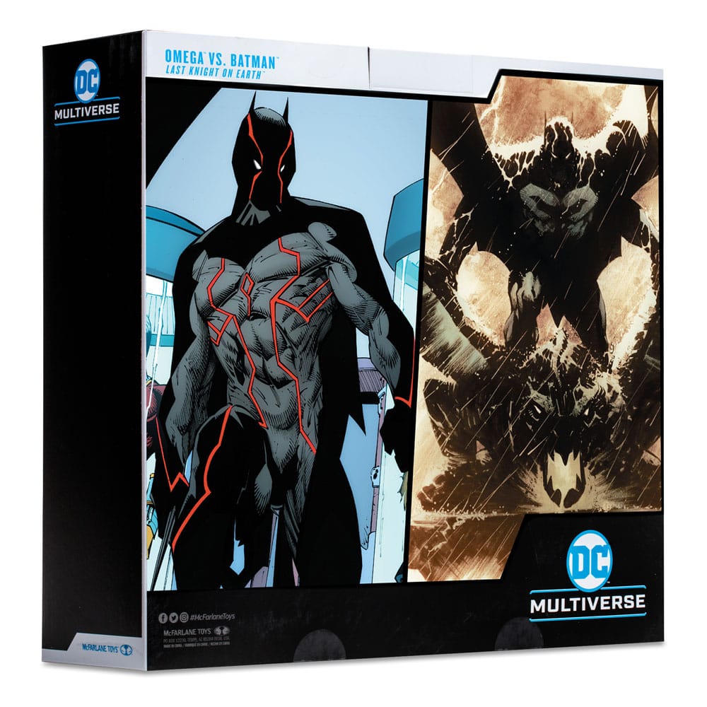 DC Collector figurines Pack de 2 Omega (Unmasked) & Batman (Bloody)(Gold Label) 18 cm
