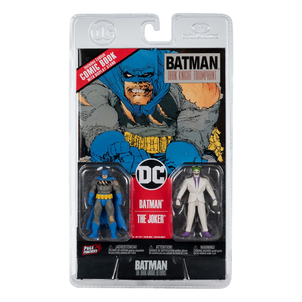 DC Direct Page Punchers pack 2 figurines Batman & The Joker (Batman: The Dark Knight Returns) 8 cm