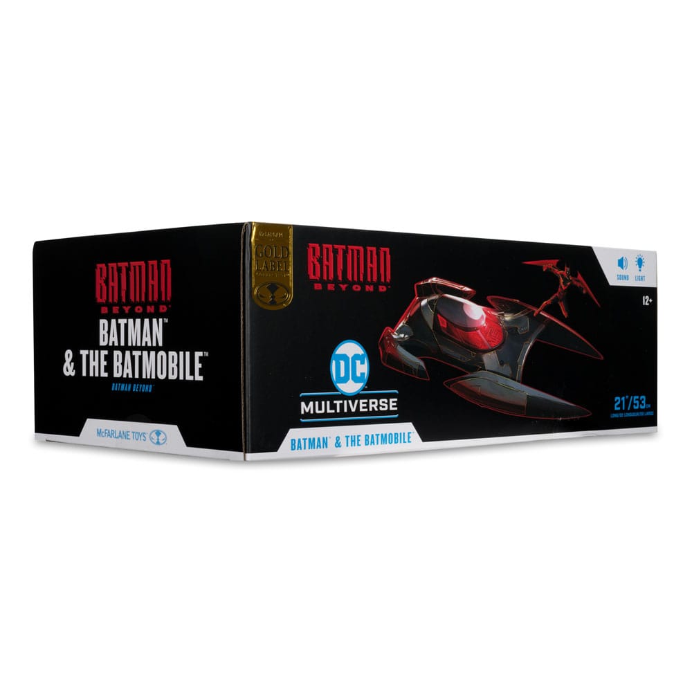 Batman Beyond DC Multiverse figurine avec véhicule Batman & The Batmobile (Gold Label) 53 cm