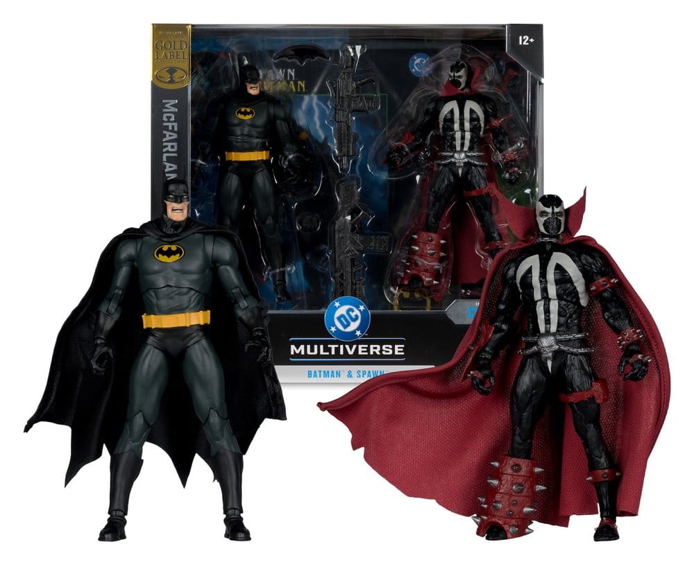 DC Multiverse McFarlane Collector Edition pack de 2 figurines Batman & Spawn (Gold Label) 18 cm