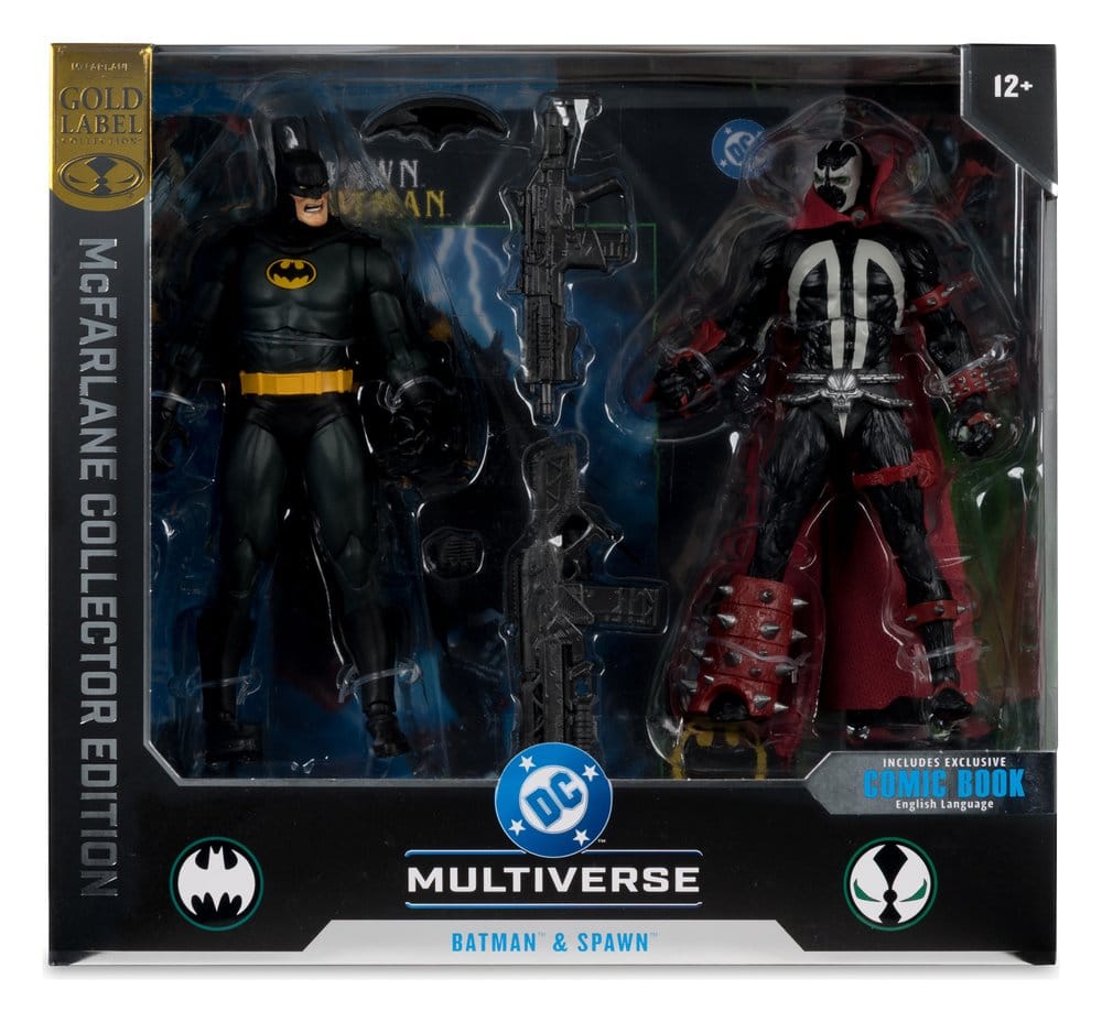 DC Multiverse McFarlane Collector Edition pack de 2 figurines Batman & Spawn (Gold Label) 18 cm