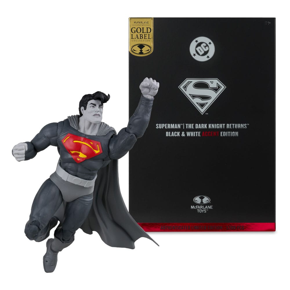 DC Multiverse figurine Superman (The Dark Knight Returns) (Black & White Accent Edition) (Gold Label) 18 cm