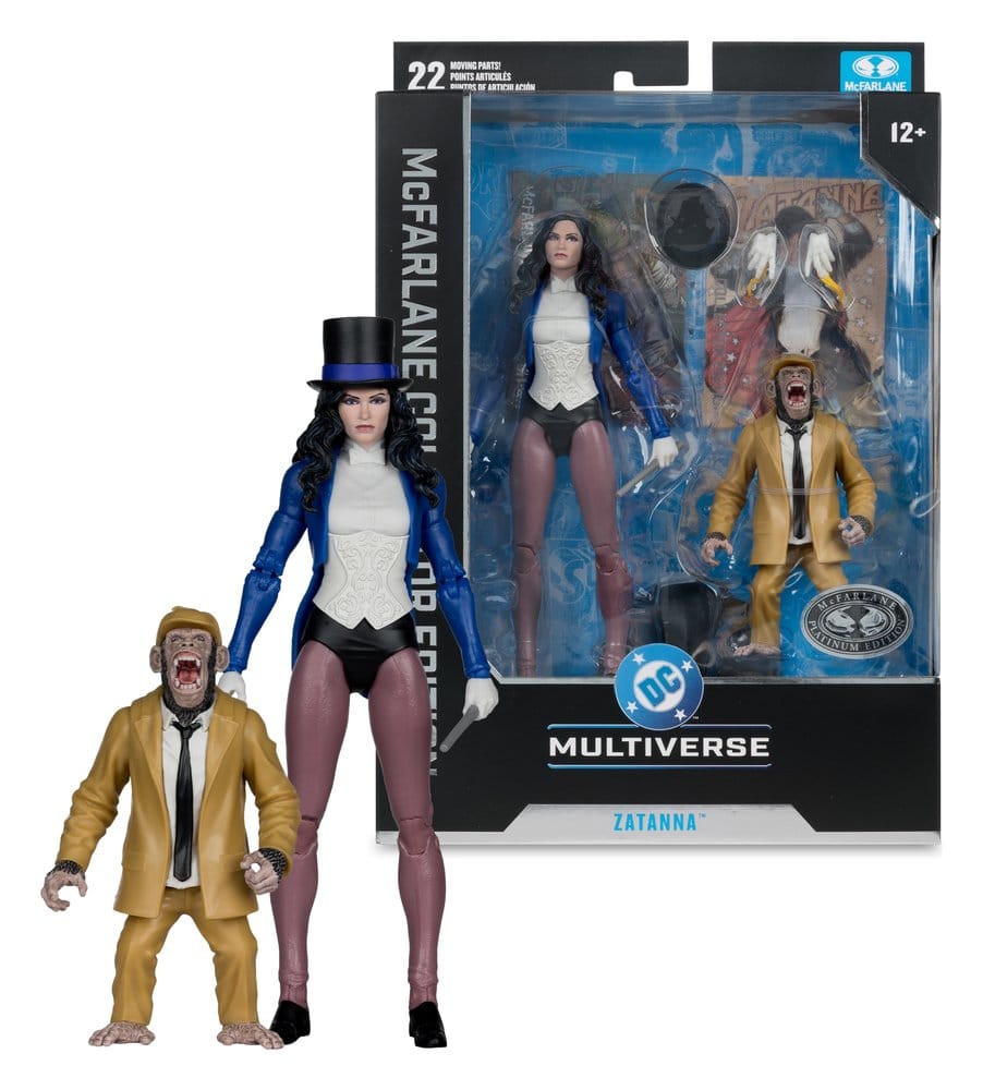 DC Multiverse McFarlane figurine Zatanna with Detective Chimp Collector Edition #53 18 cm