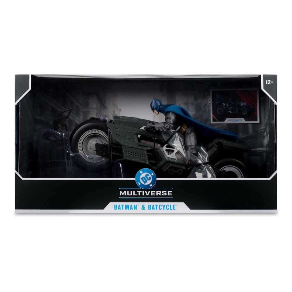 The Flash DC Multiverse véhicule Batcycle with Batman