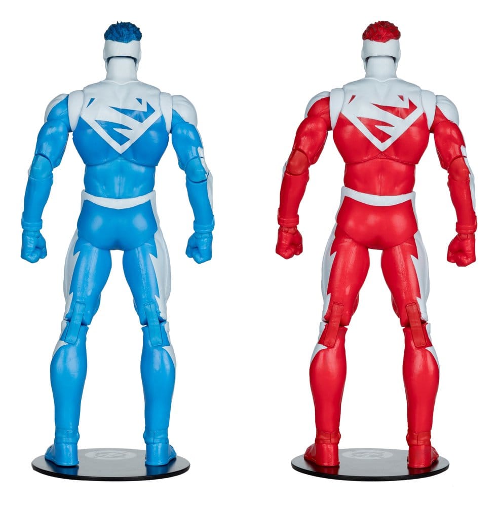DC Multiverse pack 2 figurines Superman Blue vs. Superman Red (Gold Label) 18 cm