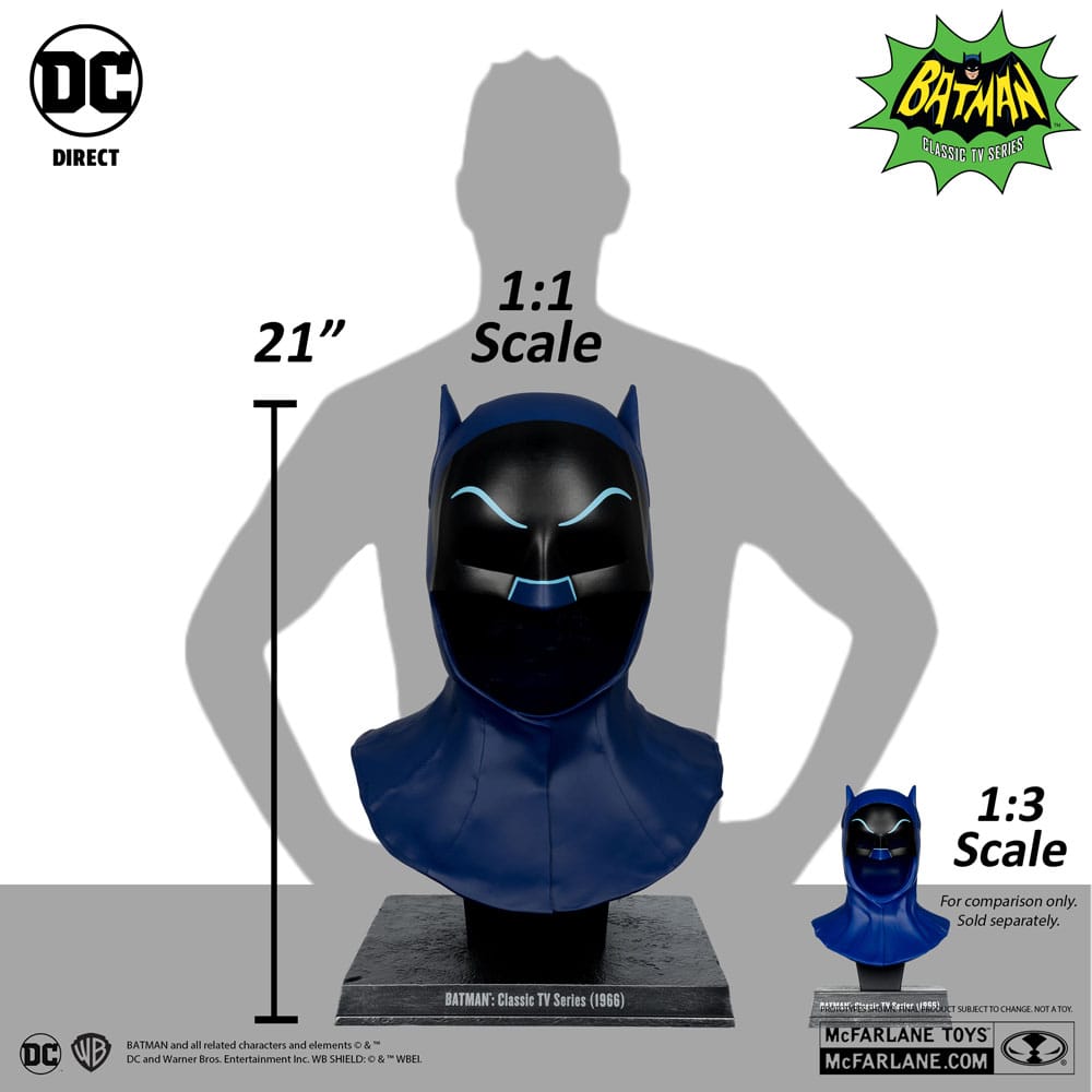 Batman 1966 DC Direct réplique 1/1 masque de Batman 53 cm