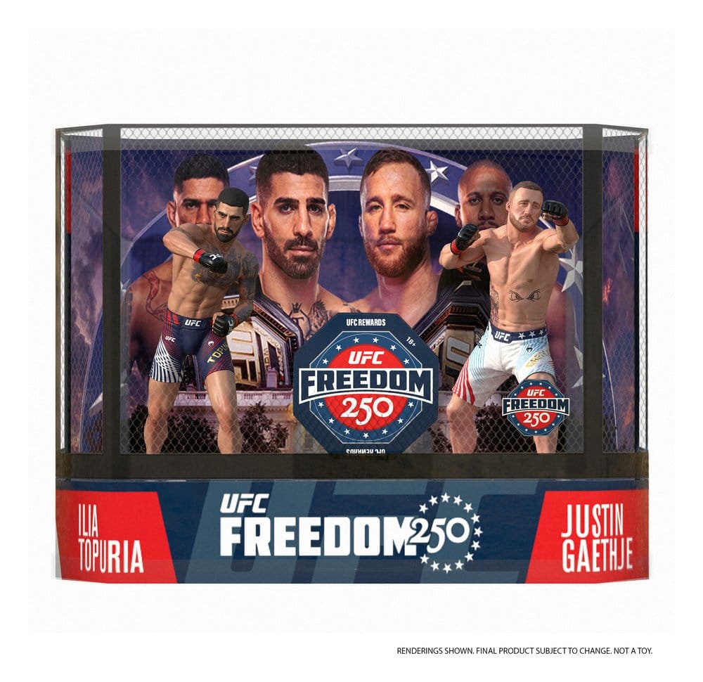 UFC McFarlane’s SportsPicks figurines 2-pack Ilia Topuria vs Justin Gaethje (Freedom 250) 18 cm