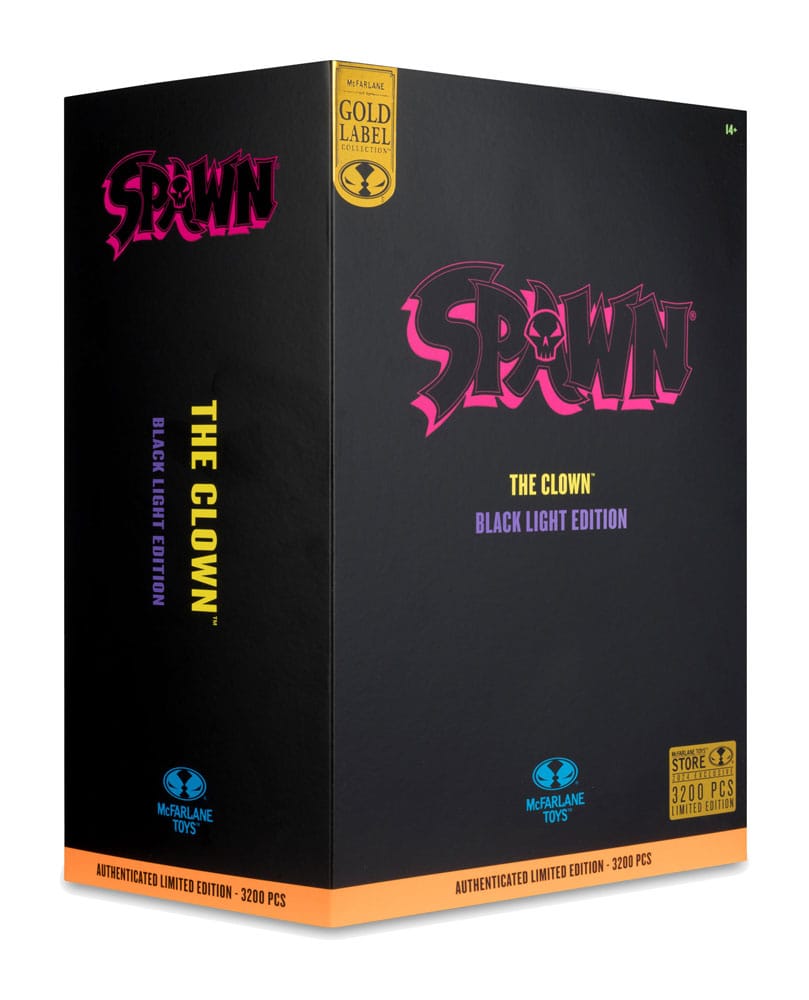 Spawn figurine The Clown (Black Light Edition) (Gold Label) 30 cm