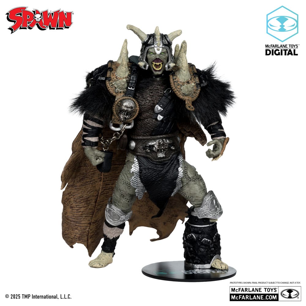 Spawn figurine Bloodaxe avec cheval (Spawn: The Dark Ages) (McFarlane Toys 30th Anniversary) (Gold Label) 18 cm