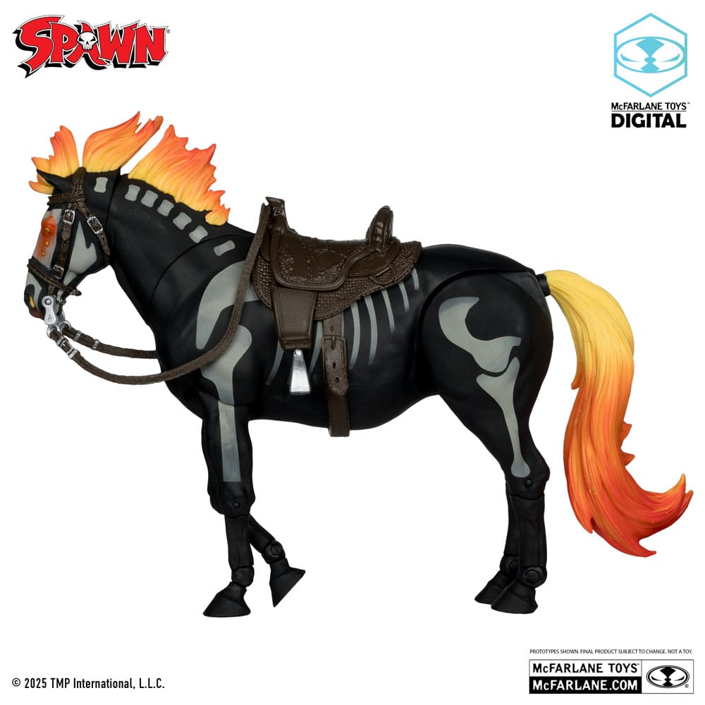 Spawn figurine Bloodaxe avec cheval (Spawn: The Dark Ages) (McFarlane Toys 30th Anniversary) (Gold Label) 18 cm