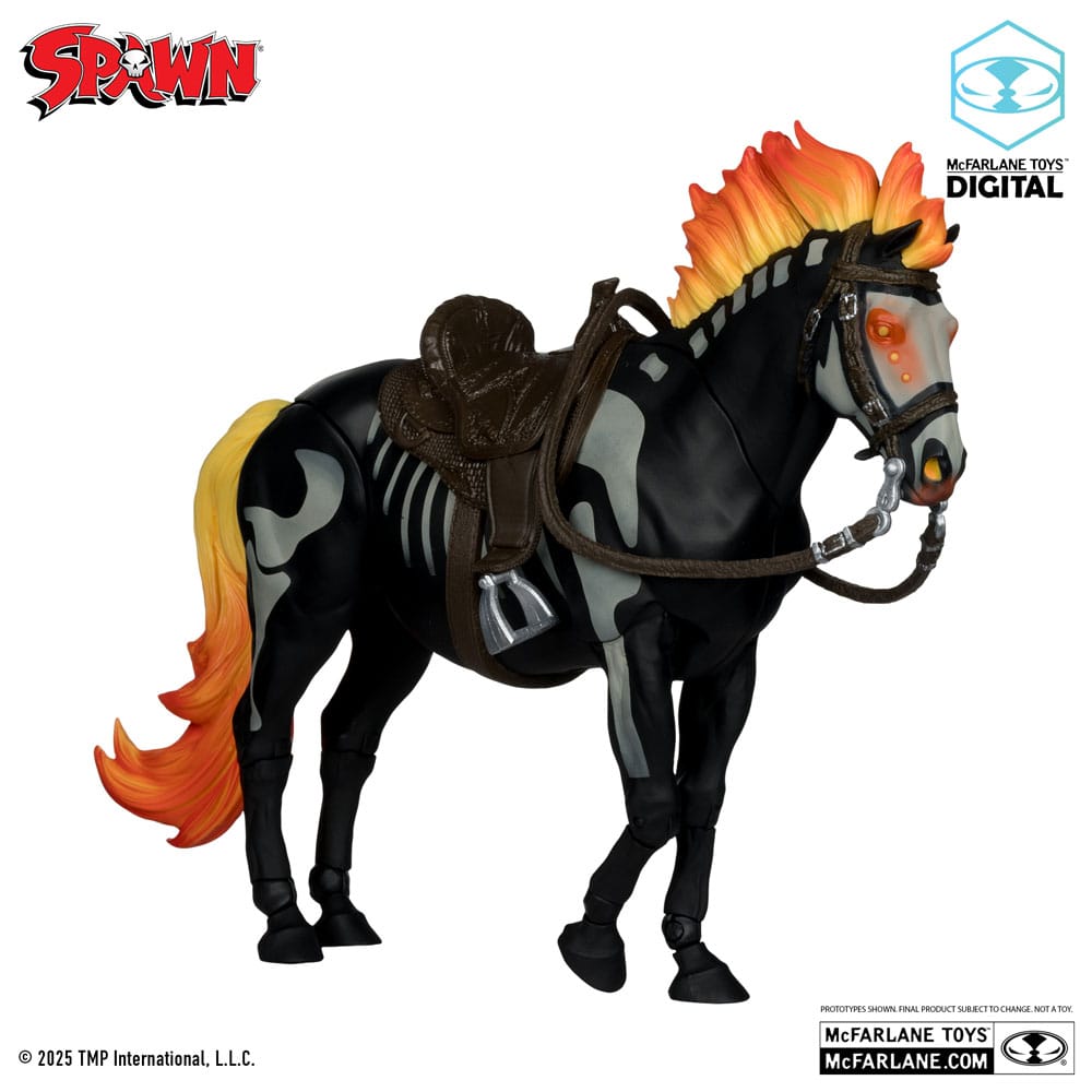 Spawn figurine Bloodaxe avec cheval (Spawn: The Dark Ages) (McFarlane Toys 30th Anniversary) (Gold Label) 18 cm