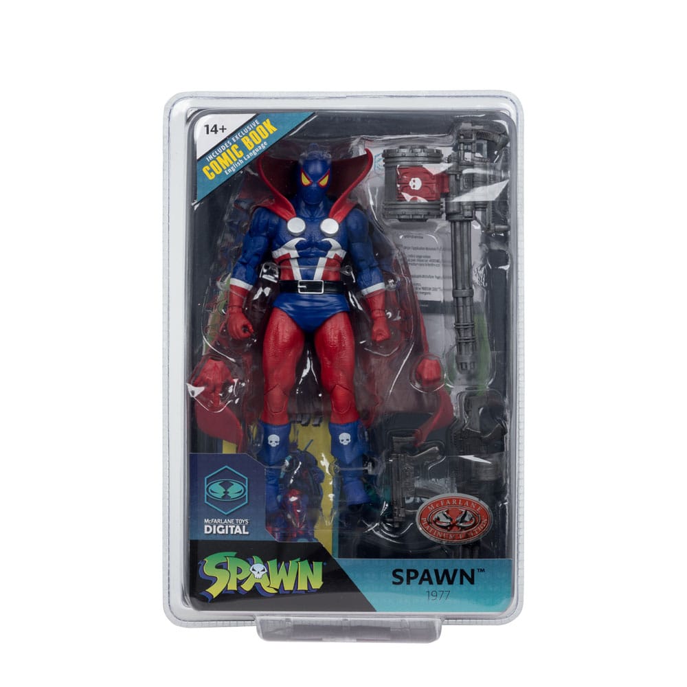 Spawn Page Punchers figurine Spawn 1977 Red and Blue (Chase) Red Platinum Edition 18 cm
