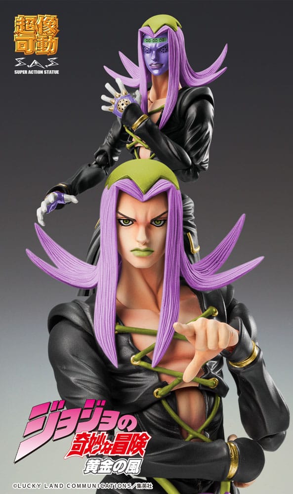 JoJo's Bizarre Adventure Part 5 figurine Super Action Chozokado Leone Abbacchio Black Ver. 16 cm