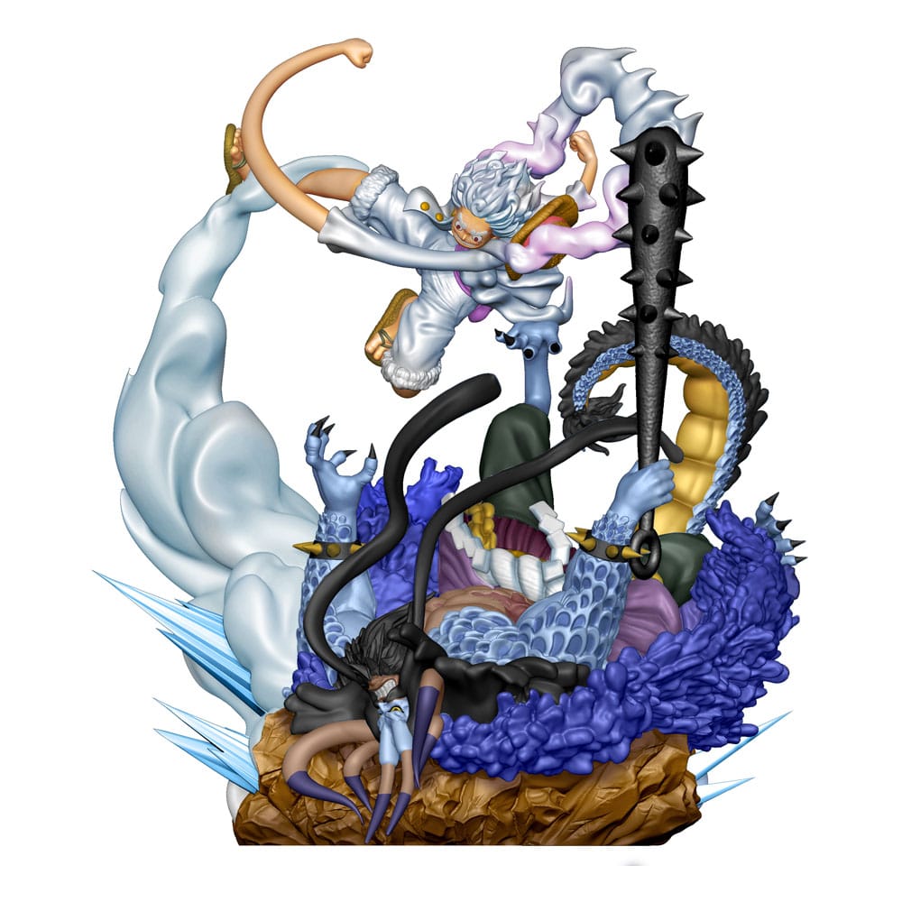 One Piece Petitrama statuette PVC Logbox Re Birth Gear Fifth Special Set 9 cm