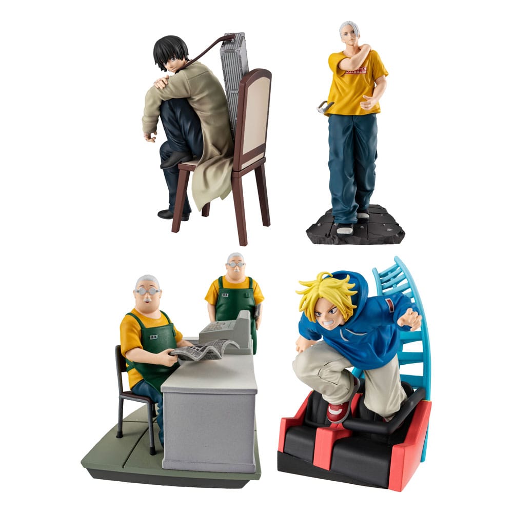 Sakamoto Days Petitrama EX Series pack 4 trading figures Cut Out Scenes Set 9 cm
