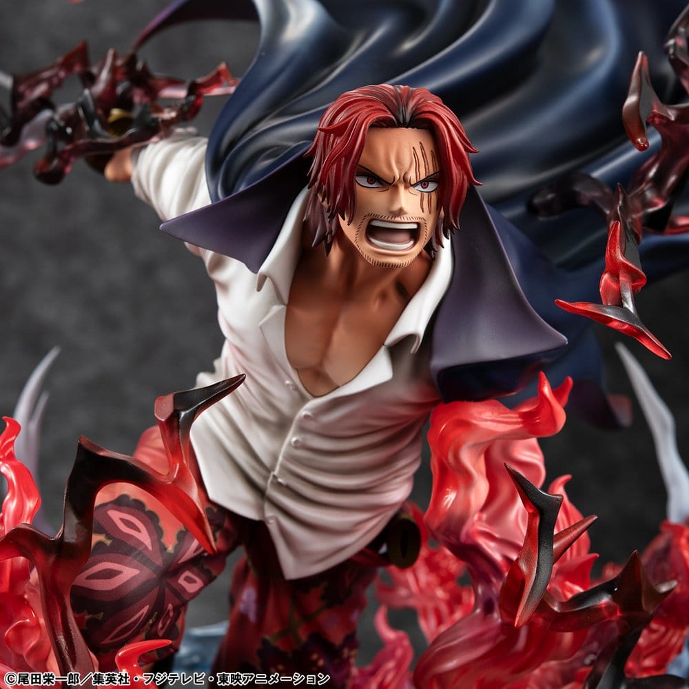 One Piece statuette PVC P.O.P. SA-MAXIMUM Leader of Red Hair Pirates Red-Haired Shanks Kamusari 25 cm