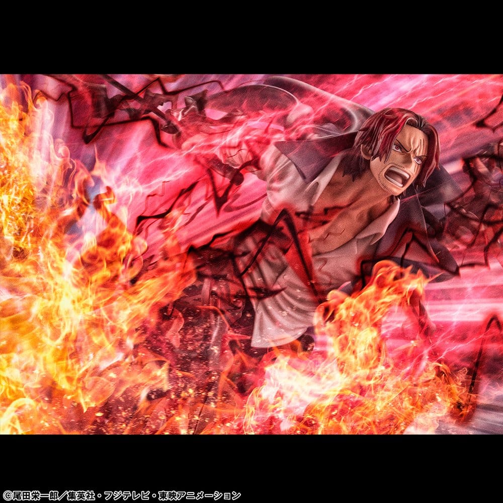 One Piece statuette PVC P.O.P. SA-MAXIMUM Leader of Red Hair Pirates Red-Haired Shanks Kamusari 25 cm