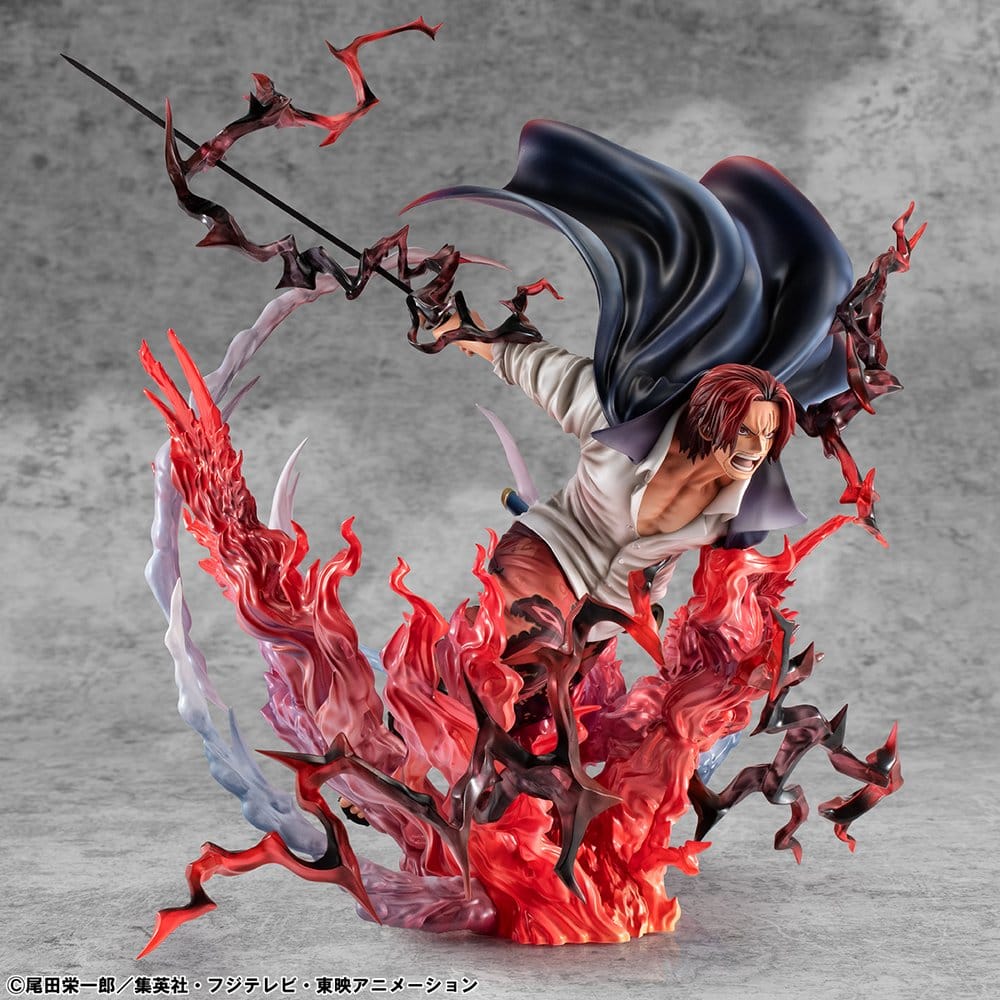 One Piece statuette PVC P.O.P. SA-MAXIMUM Leader of Red Hair Pirates Red-Haired Shanks Kamusari 25 cm