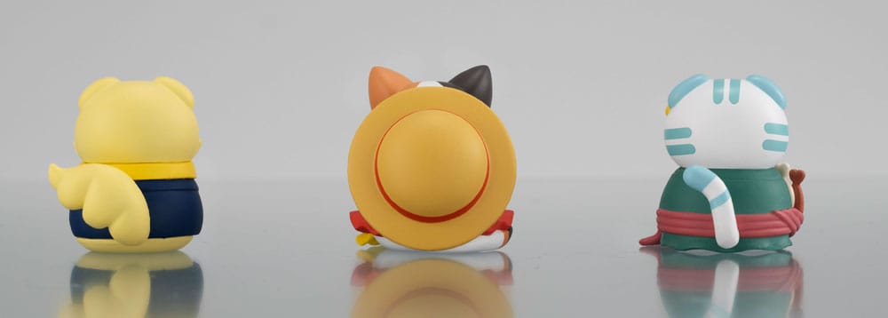 One Piece Mega Cat Project pack 3 trading figures Nyan Piece Nyan! Happy Trio 2024 Limited Ver. 3 cm