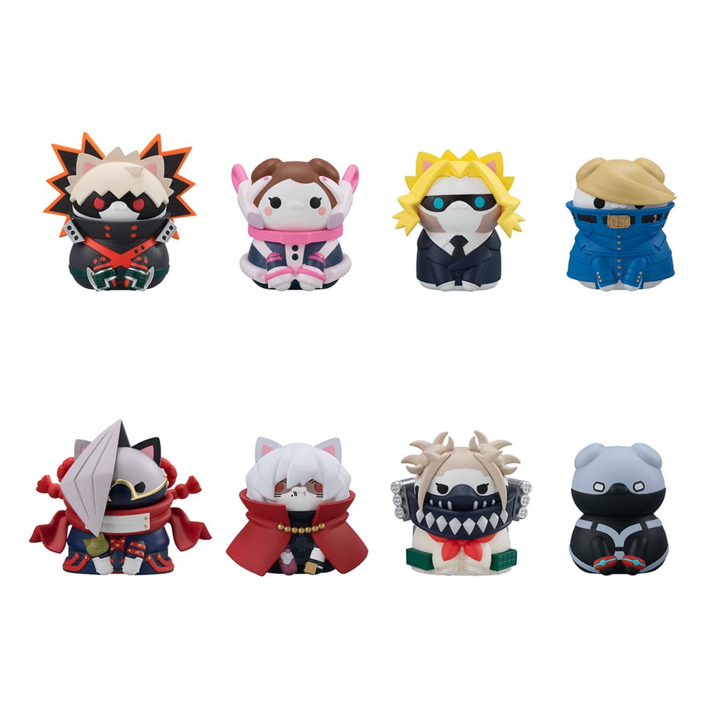 My Hero Academia Blind Box assortiment figurines mini Mega Cat Project Heroaca Cats No.02 3 cm (8) (Repeat)