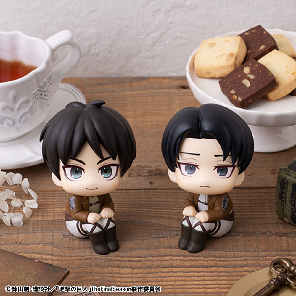 Attack on Titan statuette PVC Look Up Eren Jaeger & Levi Set (with gift) 11 cm