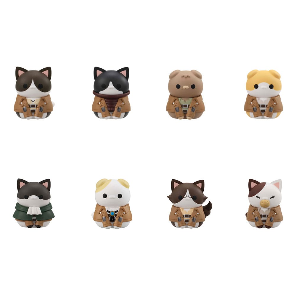 Attack on Titan Blind Box présentoir figurines mini Mega Cat Project Attack on Tinyan Gathering Scout Regiment danyan! 3 cm (8) (Repeat)