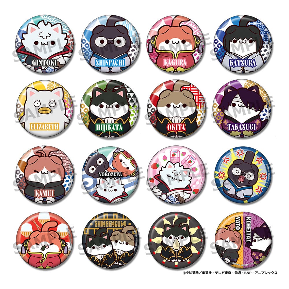 Gintama Mega Cat Project Nyantama! assortiment boîte-mystère badges 3 cm (16)