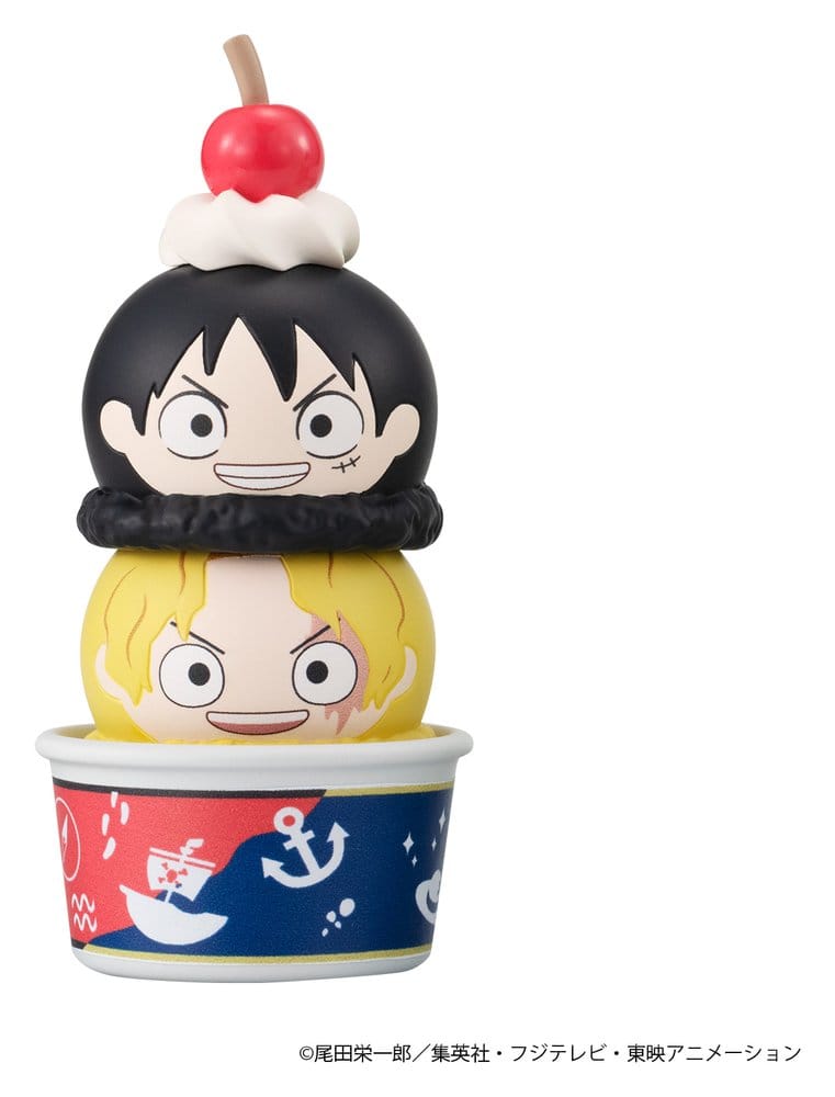 One Piece pack 6 trading figures Tsumichen Stack up & Change 8 cm (with gift)