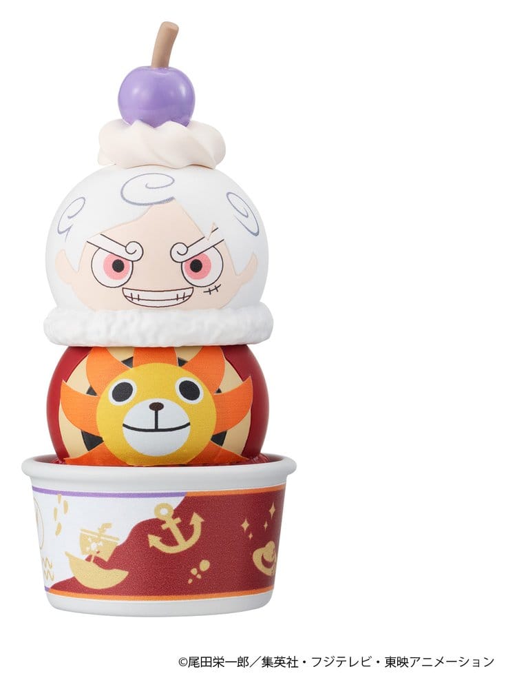One Piece pack 6 trading figures Tsumichen Stack up & Change 8 cm (with gift)