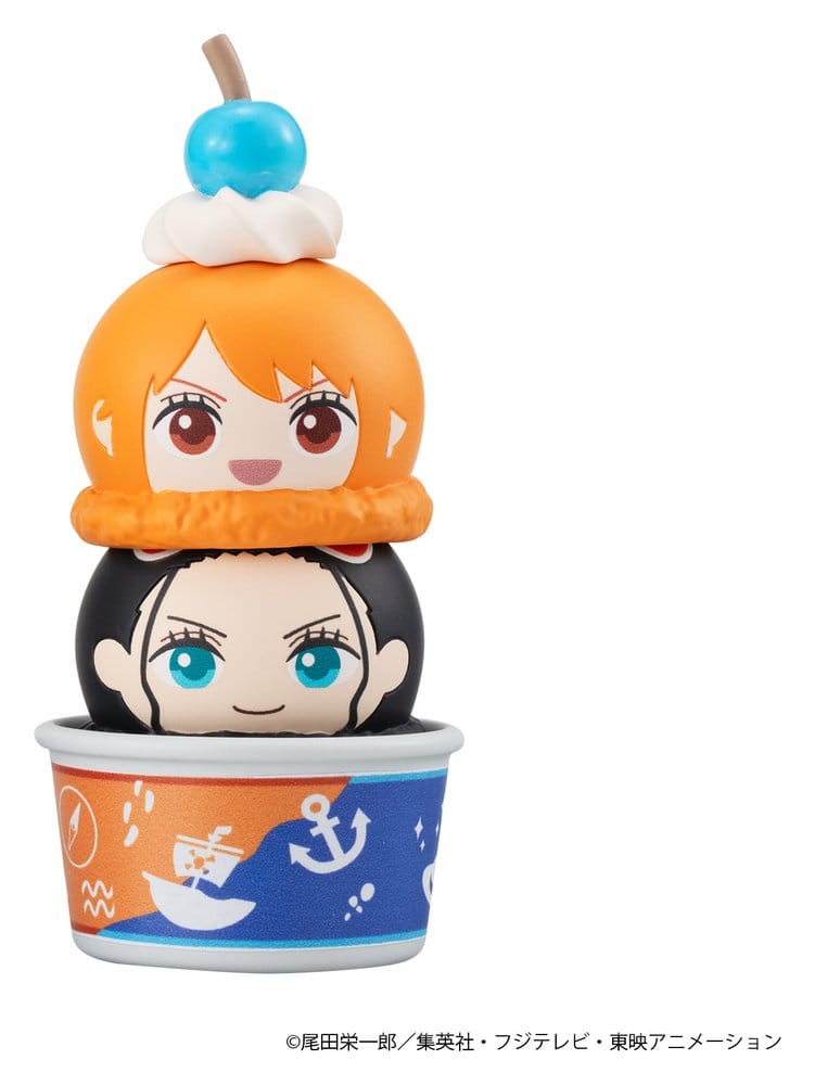 One Piece pack 6 trading figures Tsumichen Stack up & Change 8 cm (with gift)