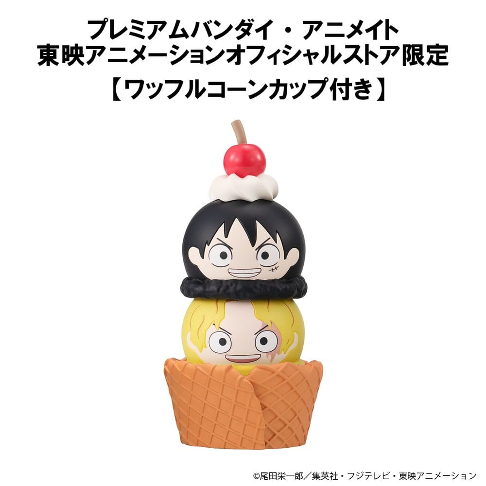 One Piece pack 6 trading figures Tsumichen Stack up & Change 8 cm (with gift)