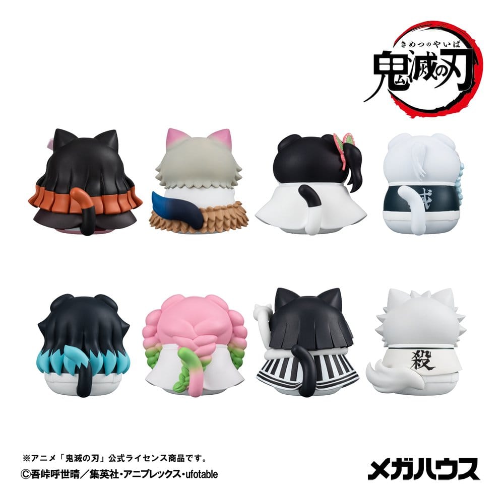 Demon Slayer: Kimetsu no Yaiba Mega Cat Project mini-figurines 6 cm Demon Slayer Fortune Cats ver. 02 assortiment boîte-mystère (8) (Repeat)