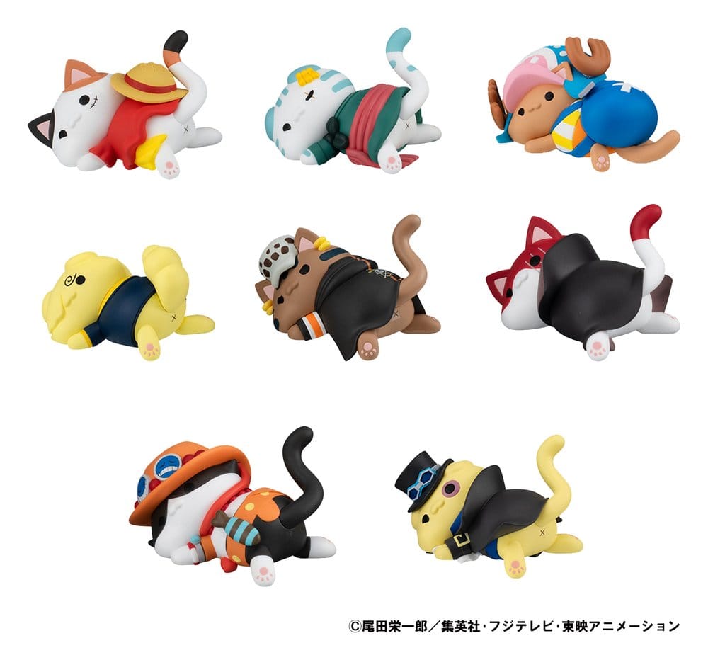 One Piece Mega Cat Project assortiment trading figures Egghead NyanPieceNyan! Stickie! 3 cm (8)