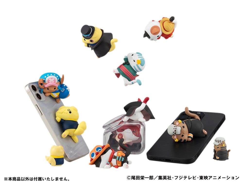 One Piece Mega Cat Project assortiment trading figures Egghead NyanPieceNyan! Stickie! 3 cm (8)