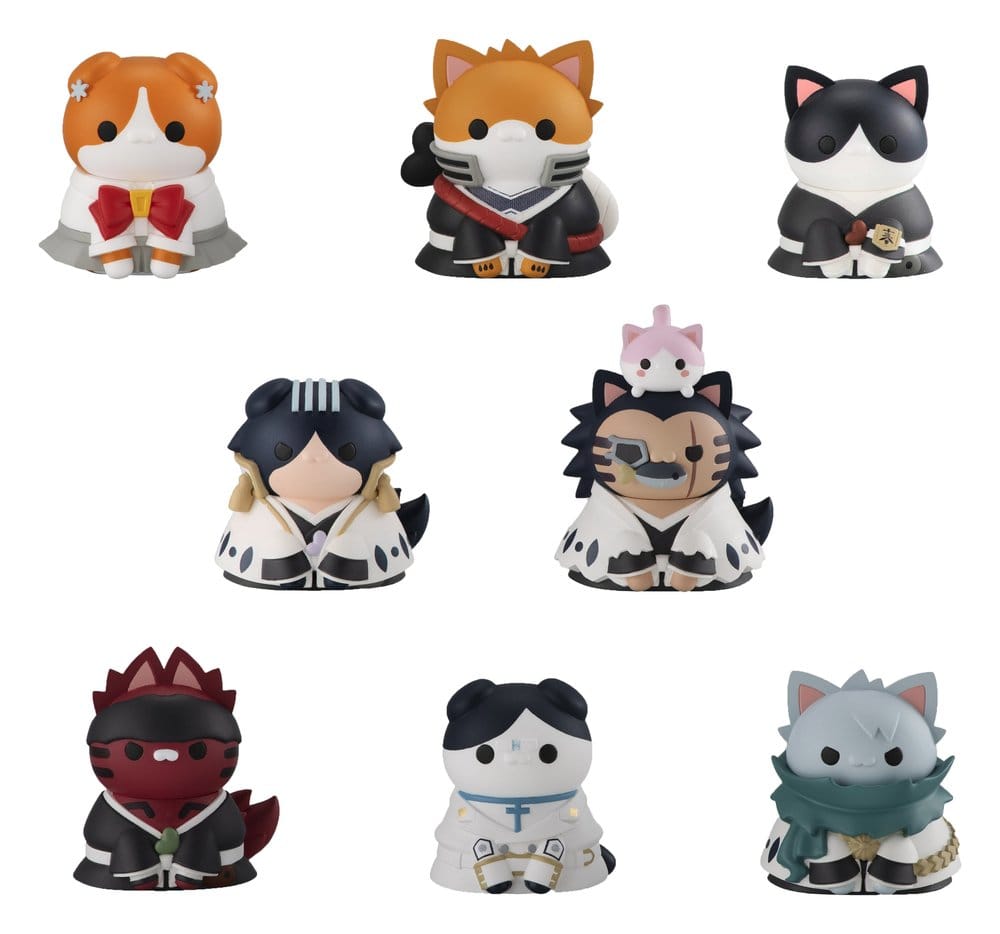 Bleach Mega Cat Project mini-figurines 3 cm Thousand-Year Blood War Bleach Nyan assortiment boîte-mystère (8) (Repeat)