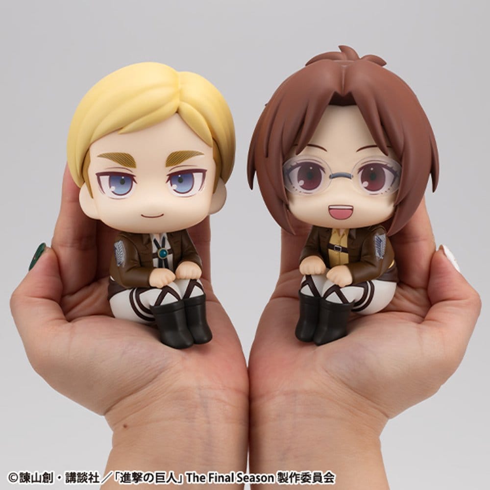 Attack on Titan statuetten PVC Look Up Hange Zoe & Erwin Smith (with gift) 11 cm