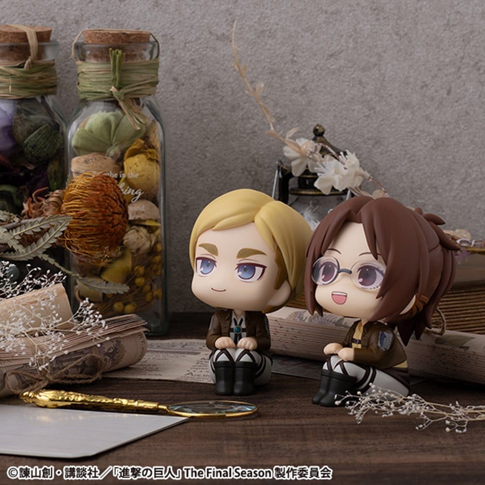 Attack on Titan statuetten PVC Look Up Hange Zoe & Erwin Smith (with gift) 11 cm