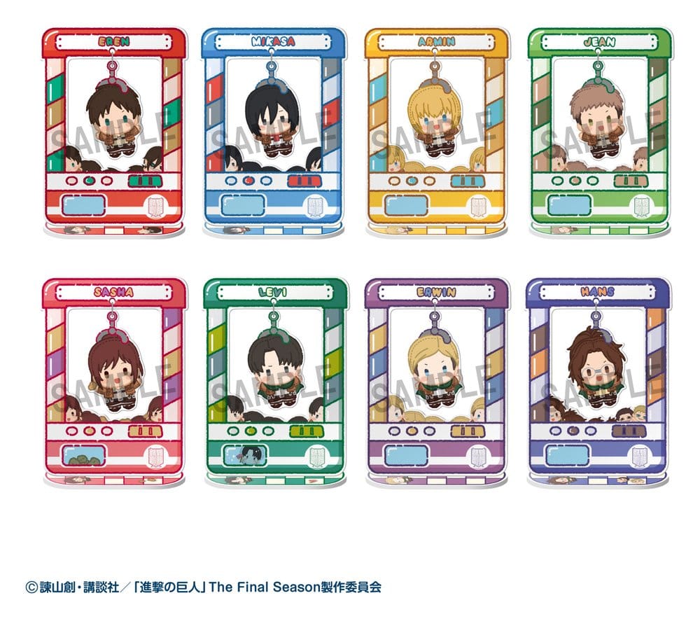 Attack on Titan assortiment boîte-mystère figurines acrylique Chara Catcher 9 cm (8)