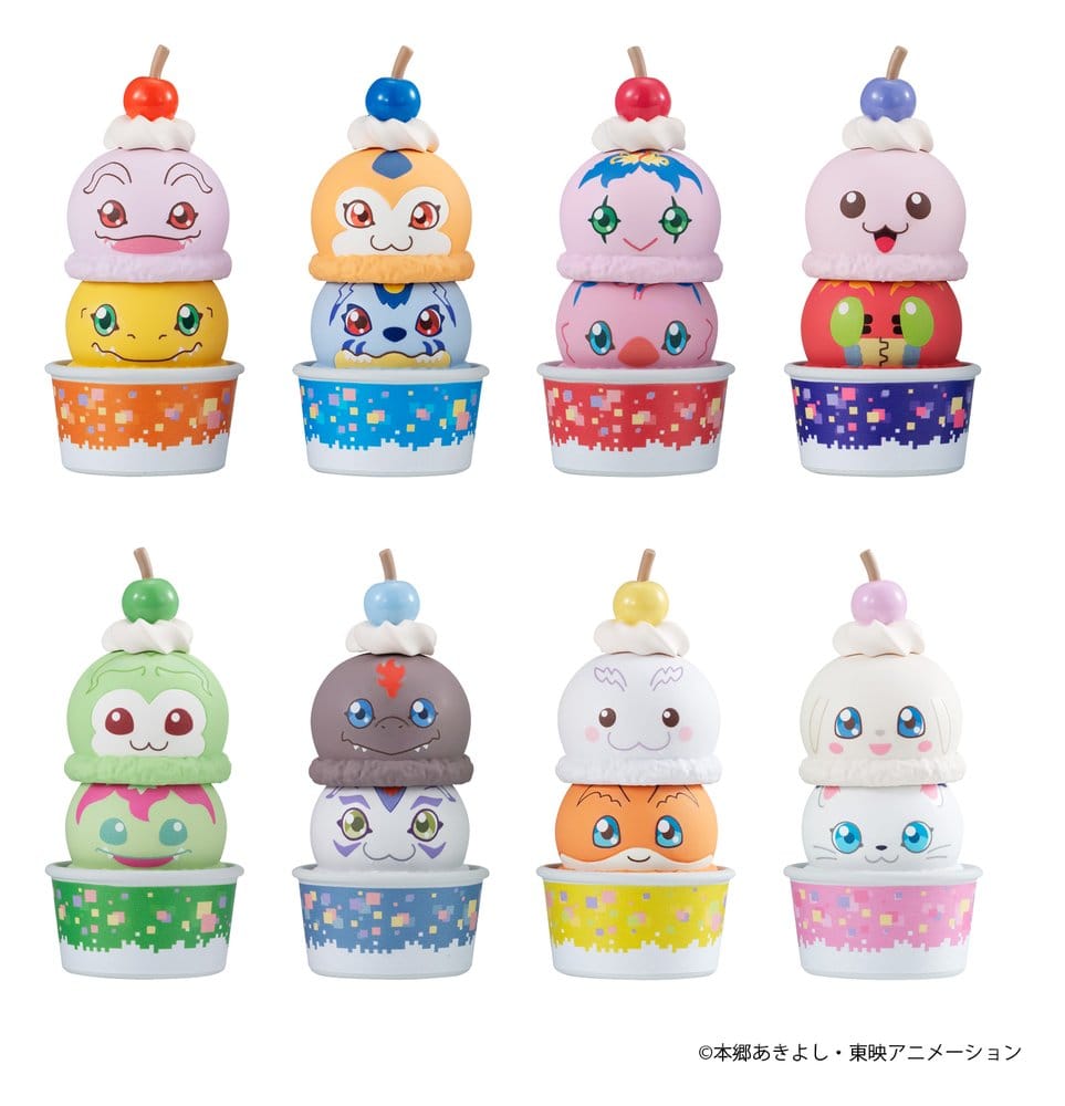 Digimon Adventure Tsumichen Stack up & Change pack de 8 minifigurines 8 cm (with gift)