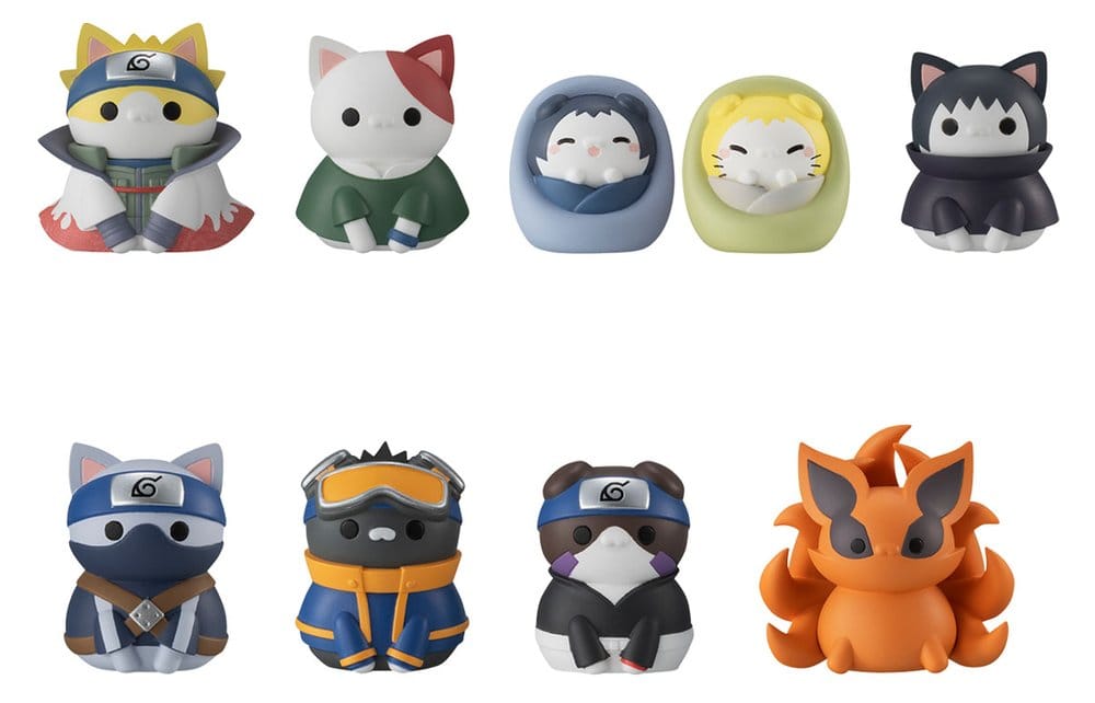 Naruto Shippuden Blind Box présentoir figurines mini Mega Cat Project Nyaruto! Once upon a time in Konoha village 3 cm (8) (Repeat)