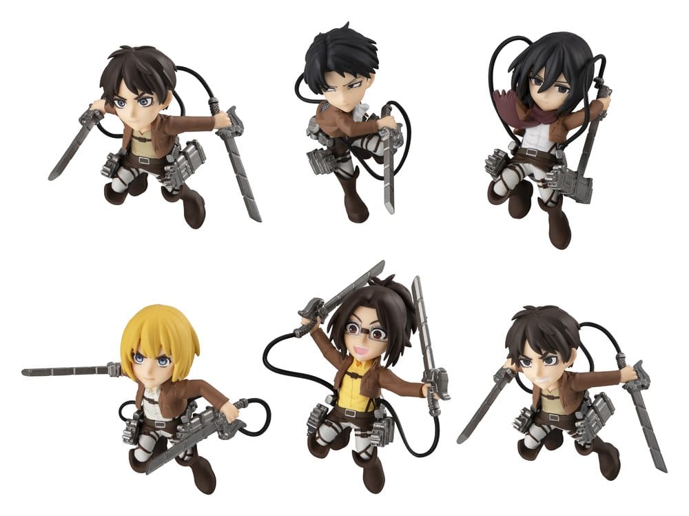 Attack on Titan Tobimas figurines mini Pack de 6 (with gift)
