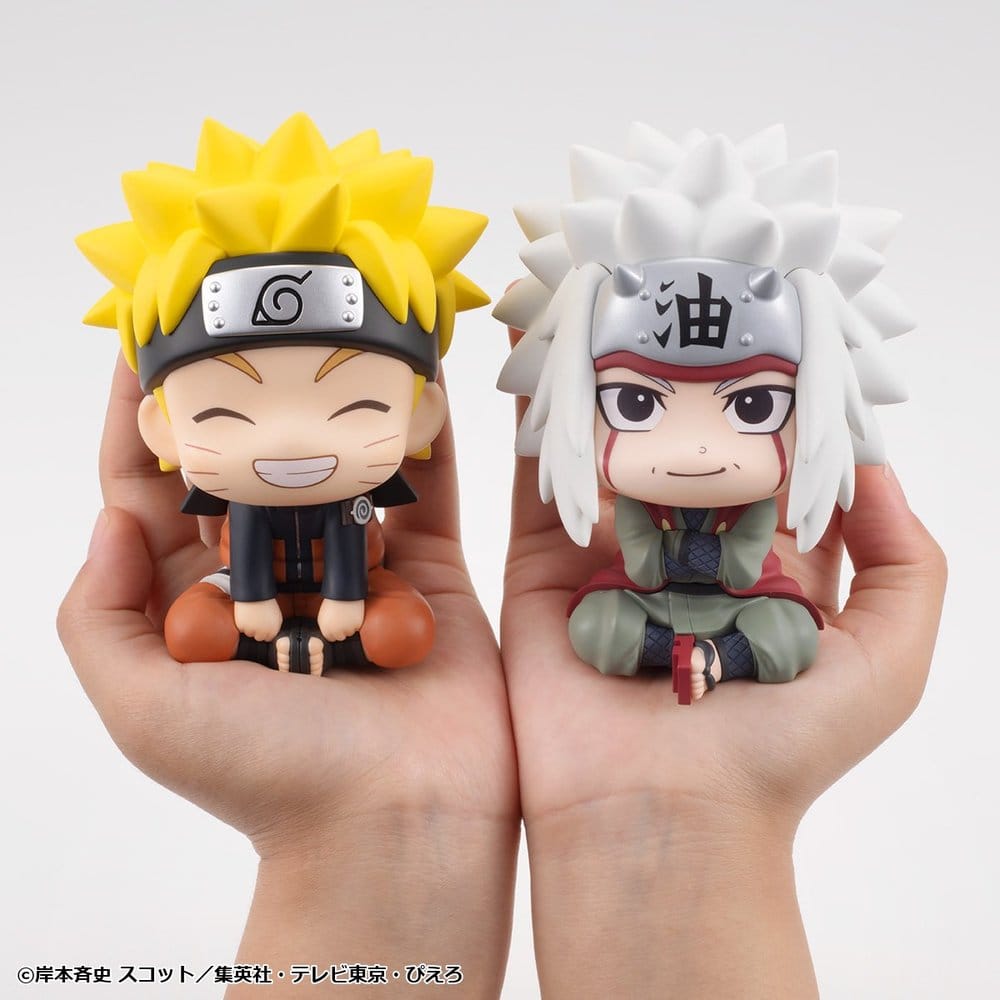Naruto Shippuden pack 2 figurines PVC Look Up Naruto Uzumaki Smile Ver. & Jiraiya 11 cm (with gift)