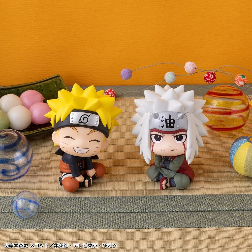 Naruto Shippuden pack 2 figurines PVC Look Up Naruto Uzumaki Smile Ver. & Jiraiya 11 cm (with gift)