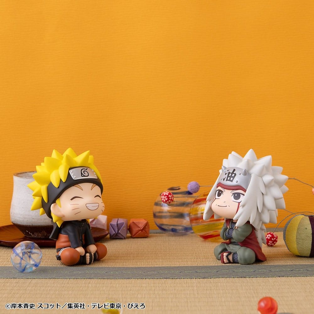Naruto Shippuden pack 2 figurines PVC Look Up Naruto Uzumaki Smile Ver. & Jiraiya 11 cm (with gift)