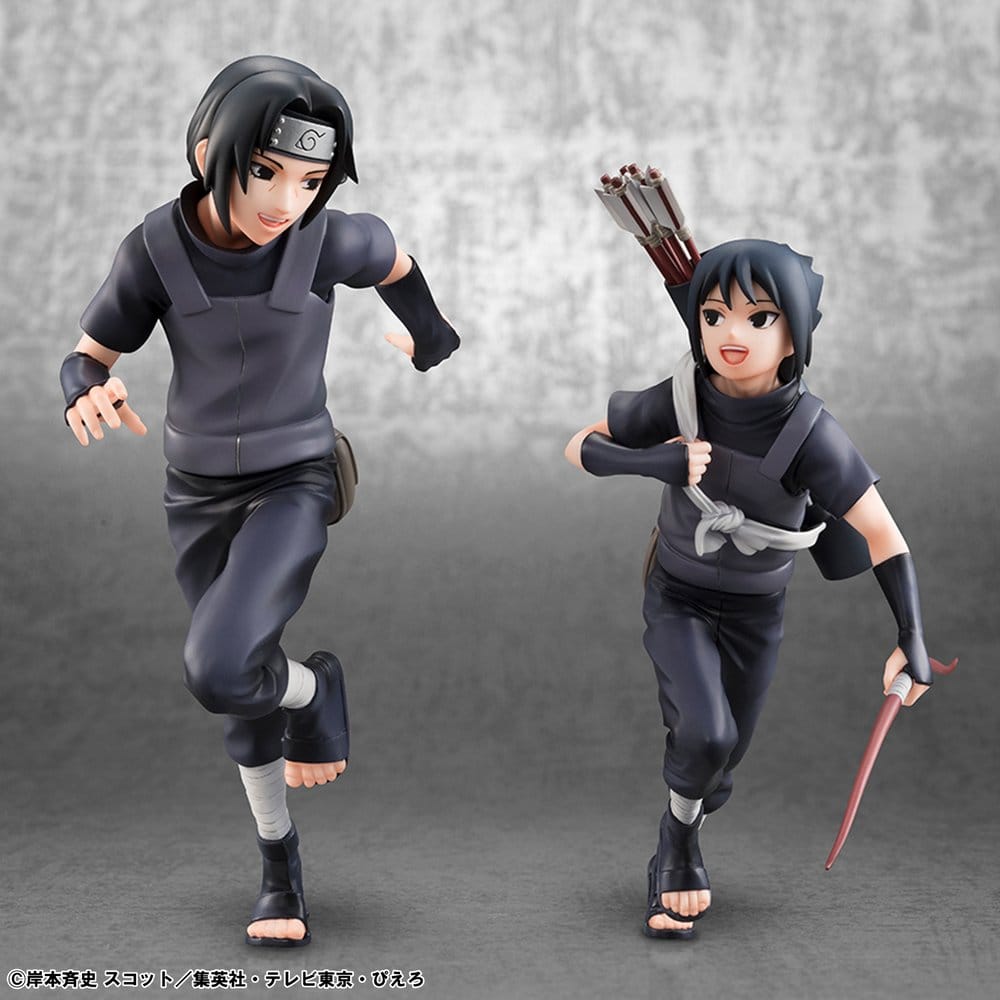 Naruto Shippuden pack 2 figurines PVC G.E.M. Series Itachi Uchiha & Sasuke (Repeat)