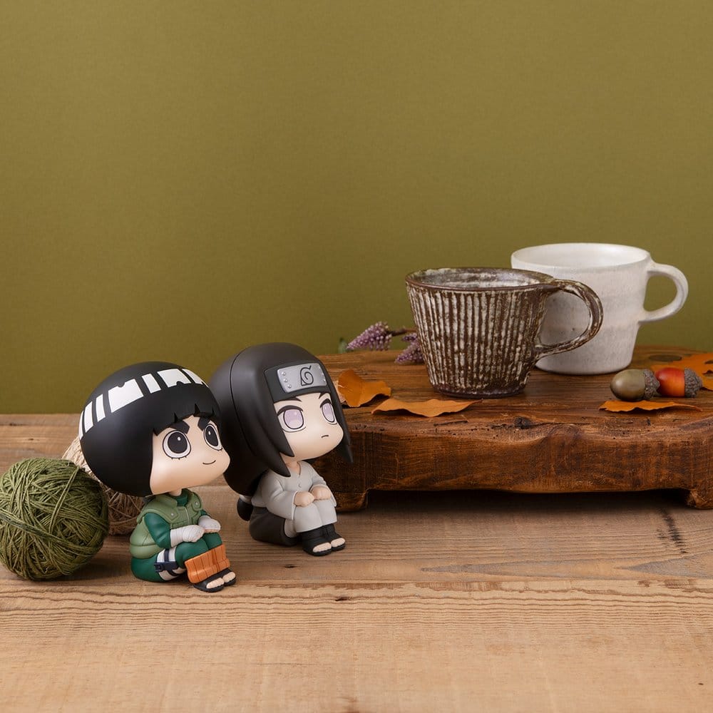 Naruto Shippuden pack 2 figurines PVC Look Up Rock Lee & Neji Hyuga 11 cm (with gift)