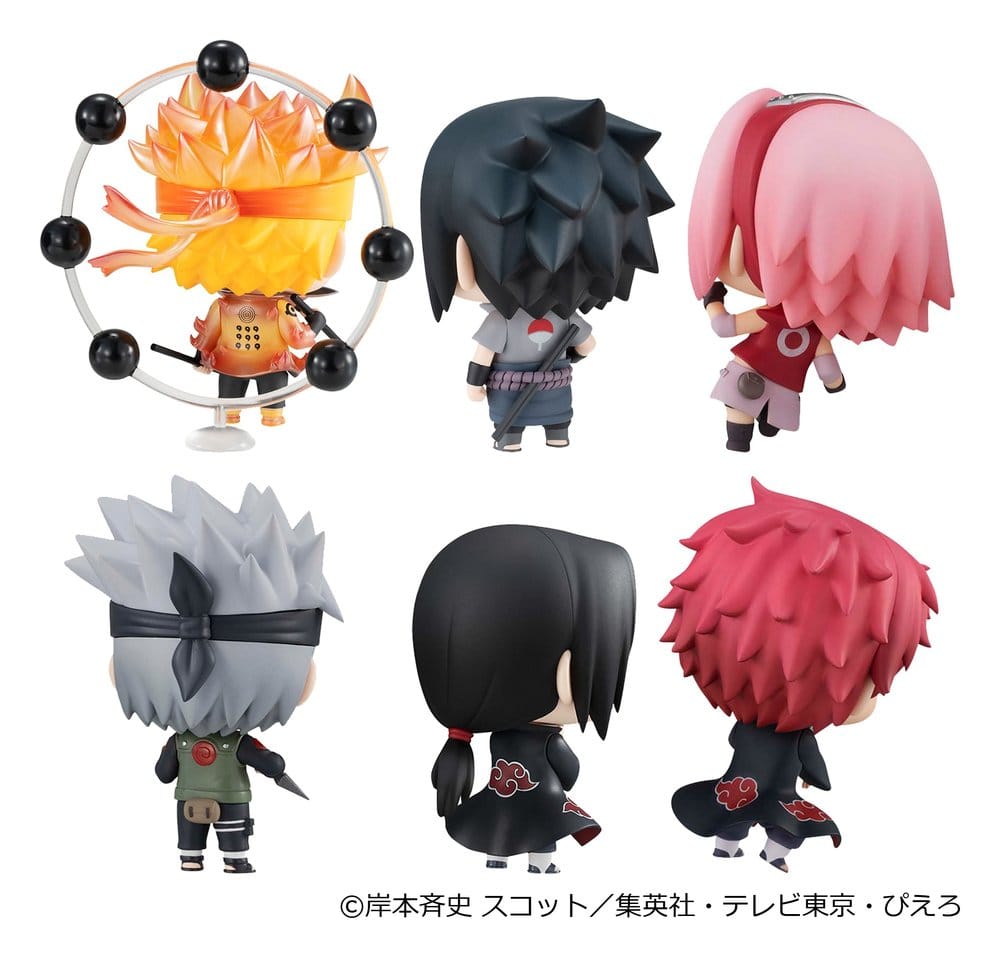 Naruto Shippuden Blind Boxes présentoir figurines mini ChimiMega Series Mascot Collection 1 6 cm (6)
