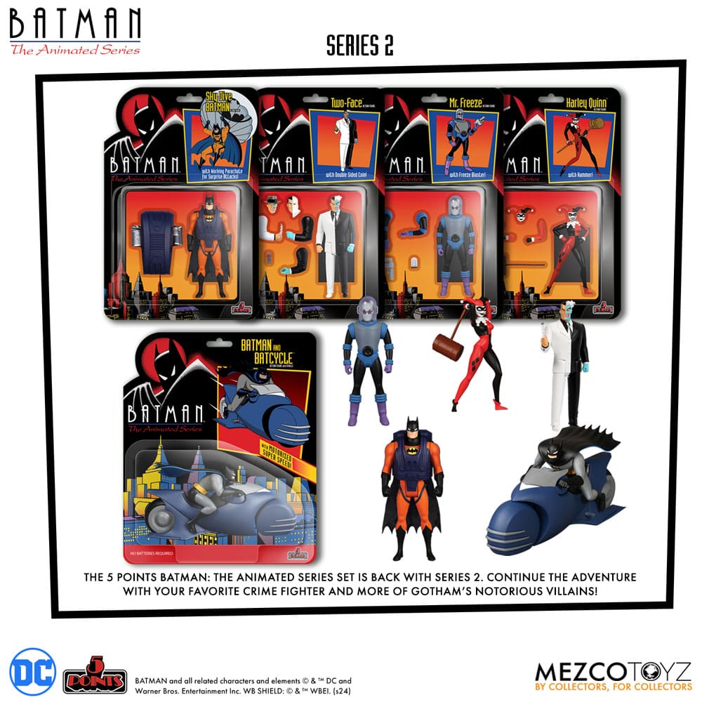 Batman: The Animated Series 2 figurines 5 Points Deluxe Box Set 9 cm