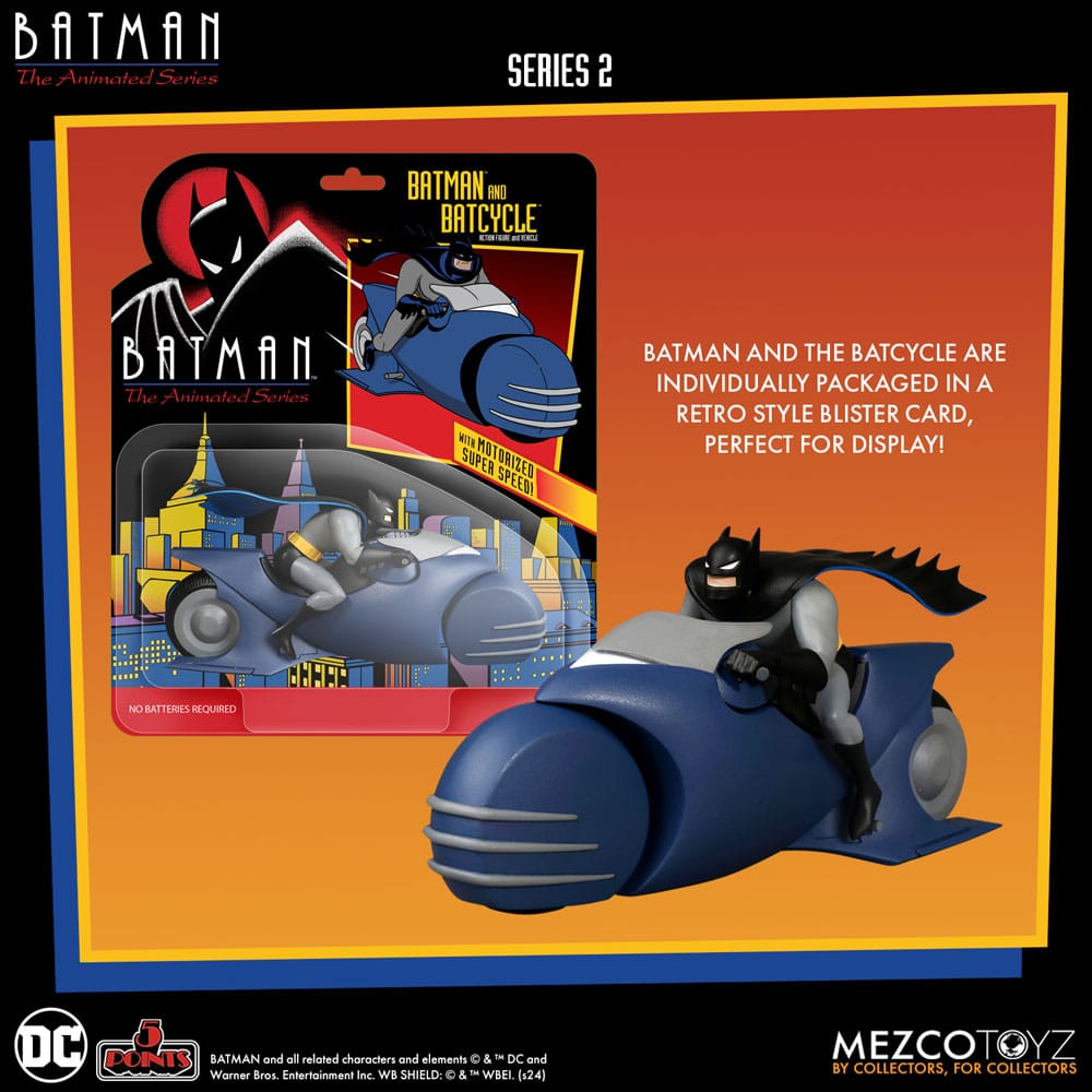Batman the Animated Series 2 figurine 5 Points Batman & Batcycle 10 cm